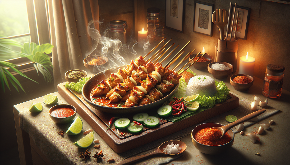 alt_text: Sate Taichan rumahan gurih pedas, sajian ayam tanpa bumbu kacang dengan sambal dan jeruk nipis.