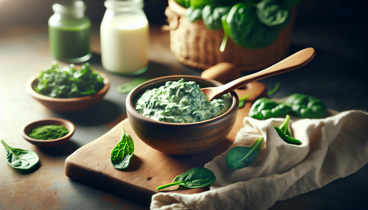 alt_text: Resep yogurt fermentasi dengan sayur hijau, menyehatkan dan kaya nutrisi.