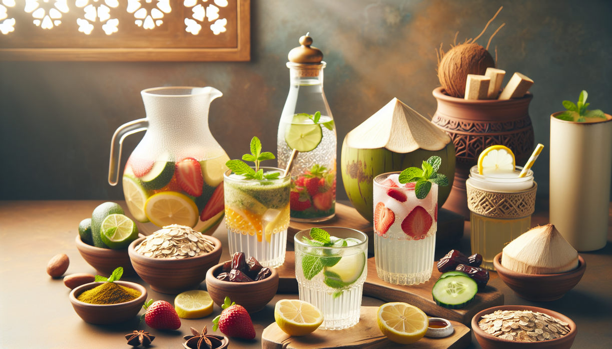 "alt_text": Minuman takjil segar dan manis yang ramah untuk gula darah, cocok untuk buka puasa.