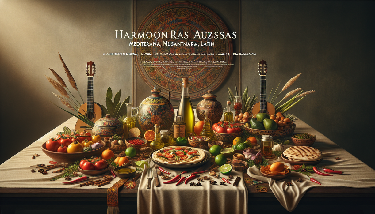 alt_text: Sajian buka puasa gabungan cita rasa Mediterania, Nusantara, dan Latin.