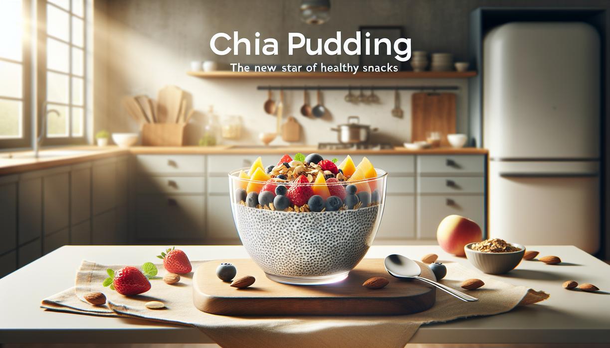 alt_text: Chia pudding creamy dalam gelas bening, buah segar di atas, camilan sehat dan kekinian.