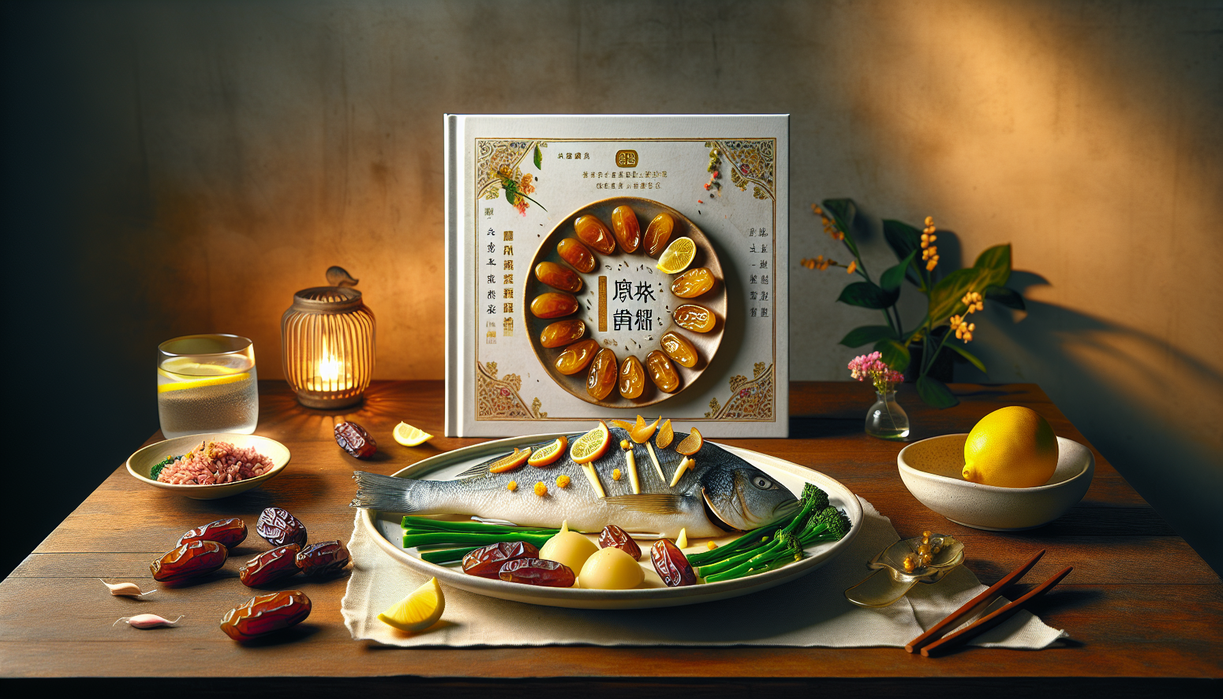 alt_text: Ikan kukus dengan jahe dan kurma, resepi berbuka puasa yang lezat serta sehat.