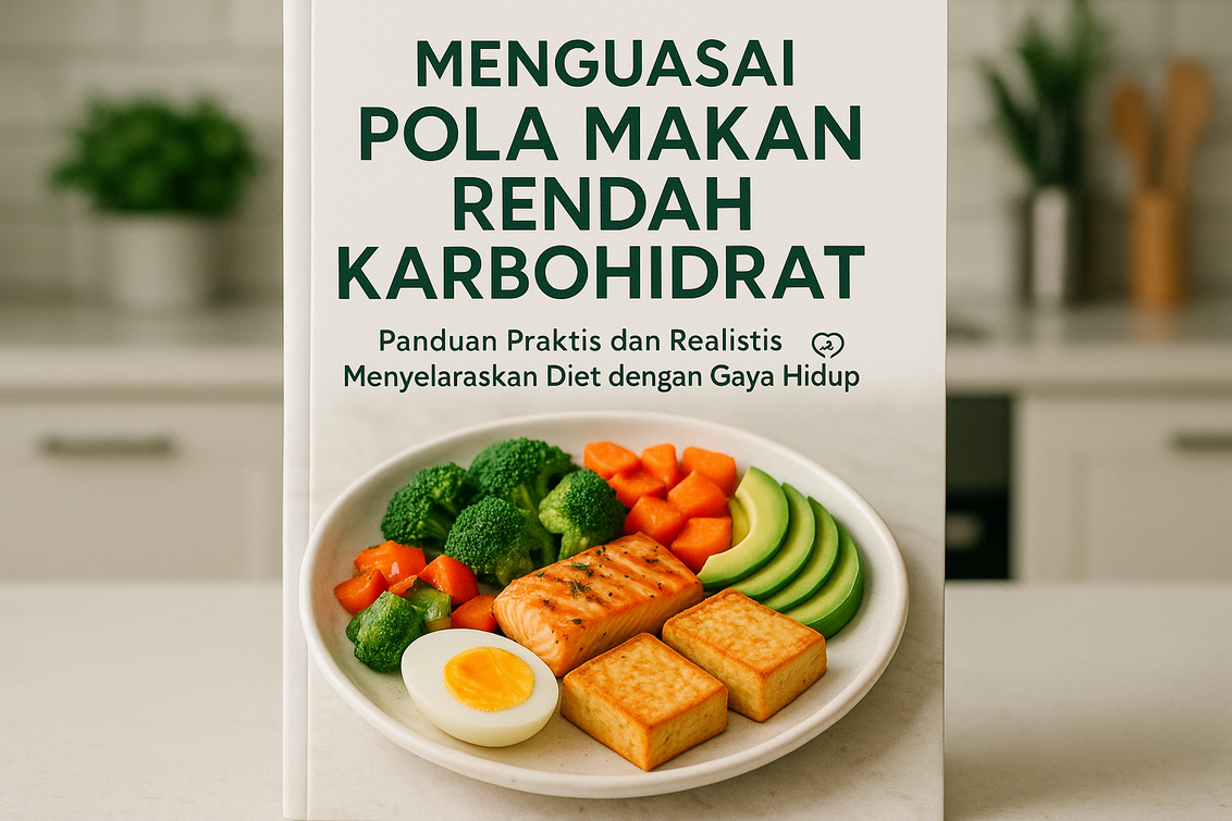 alt_text: Salad, daging panggang, dan sayuran sebagai menu rendah karbo, tinggi rasa dan kenyang.