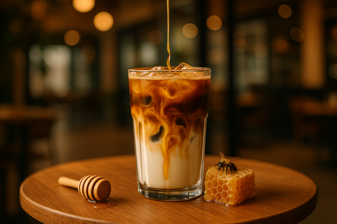 alt_text: Es Kopi Susu Honey, minuman terbaru tren kopi, dengan rasa unik dan manis alami.