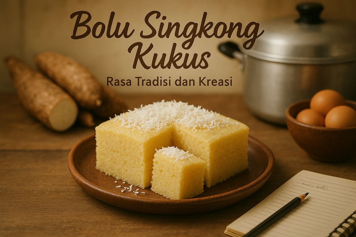 alt_text: Resep bolu singkong kukus lembut tanpa mixer, langkah mudah dan bahan sederhana.