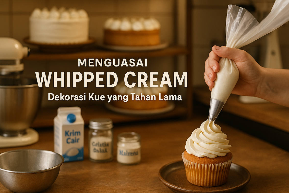 "alt_text": "Trik membuat whipped cream lebih kokoh dan tahan lama disertai bahan rahasia dan cara."